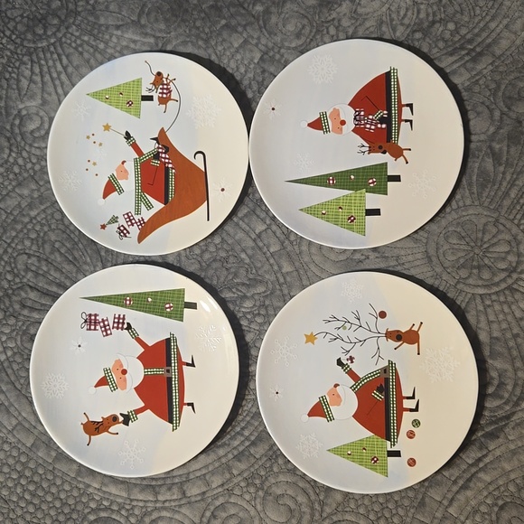 Harry & David Christmas dessert plates 2007 - Picture 1 of 10